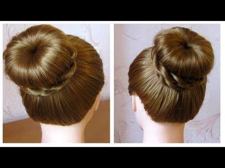 Chignon simple cheveux mi long