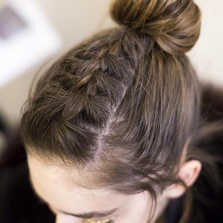 Coiffure donut tresse