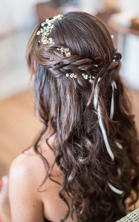 Coiffure mariage cheveux mi long lachés