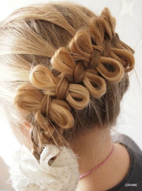 Coiffure mariage fillette cheveux longs