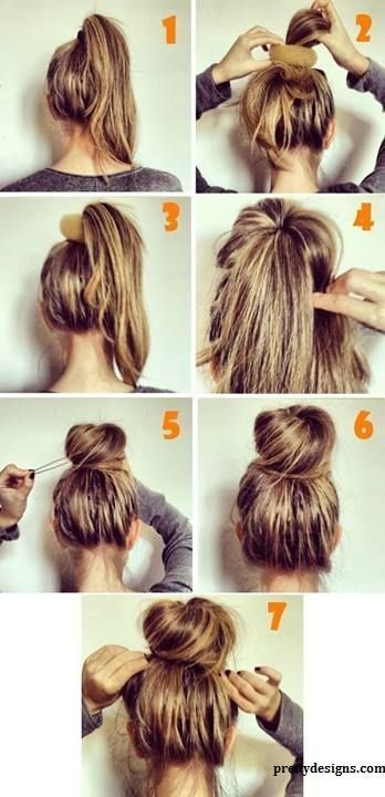 Coiffure simple chignon