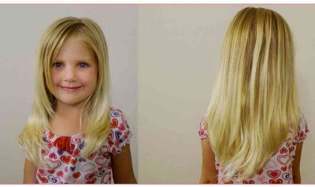 Coiffure simple petite fille cheveux mi long