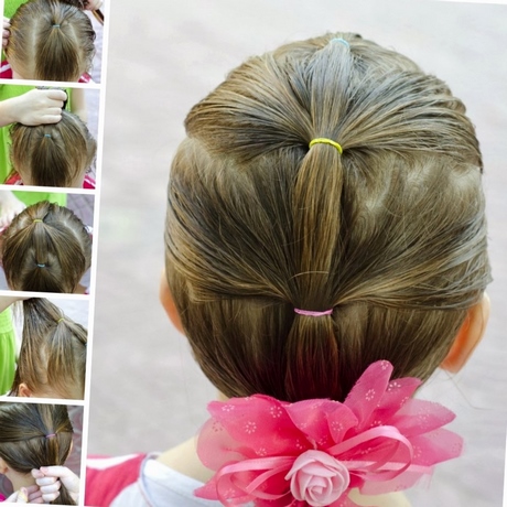 Coiffure simple petite fille cheveux mi long