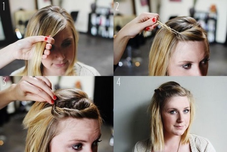 Coiffure sur cheveux court pour soirée