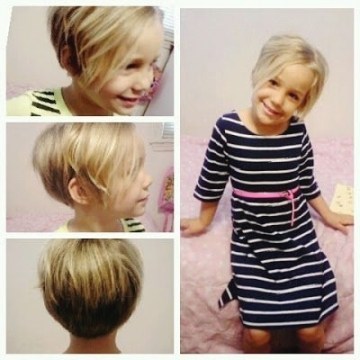 Coupe de cheveux court petite fille