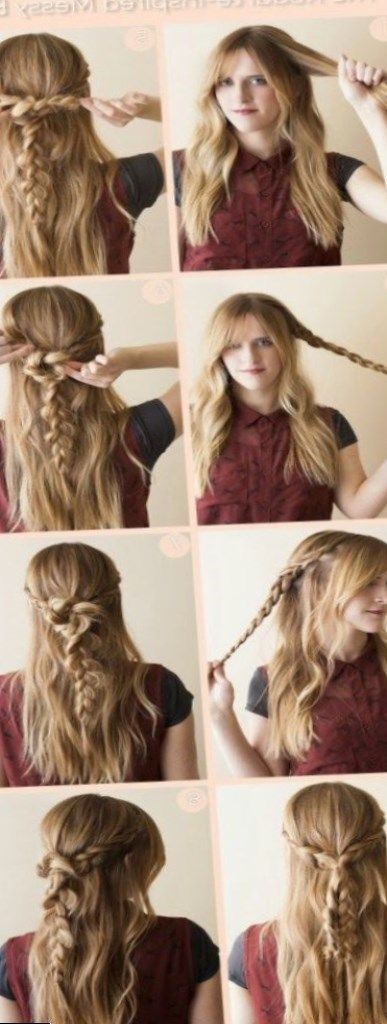 Idee de coiffure sur cheveux mi long