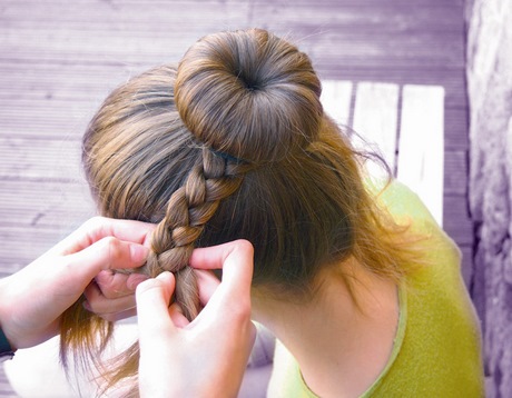 Photo chignon avec tresse