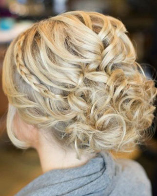 Coiffure mariage tresse chignon