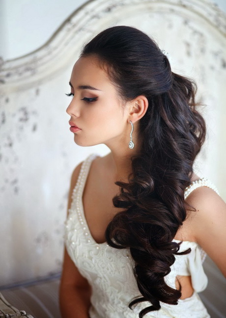 Coiffure pour mariée cheveux long