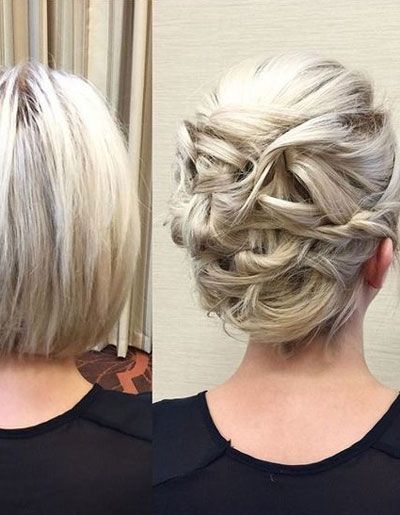 Chignon cheveux tres court