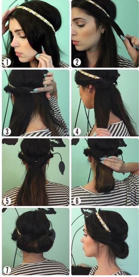 Coiffure headband cheveux courts
