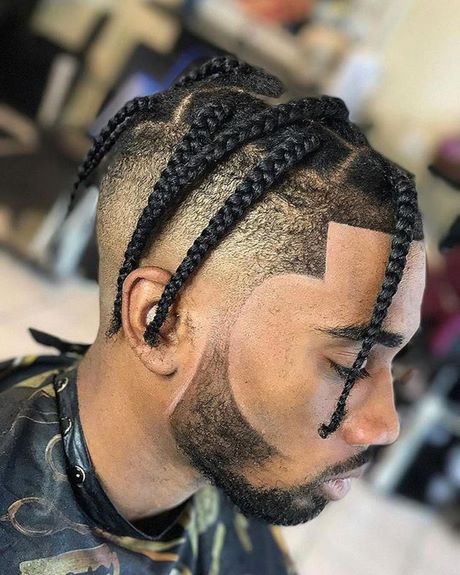 Coiffure homme tresse court