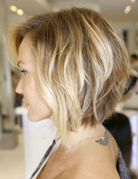 Coupe carre blond meche