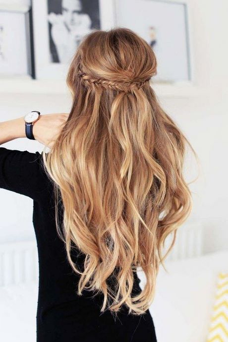 Coupe cheveux long blond femme