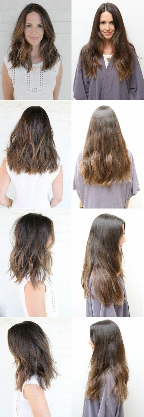 Dégradé cheveux mi long femme