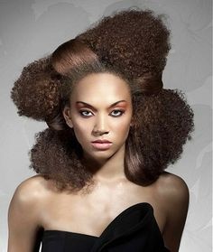 Afro style coiffure