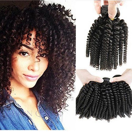 Coiffure afro tissage bouclé