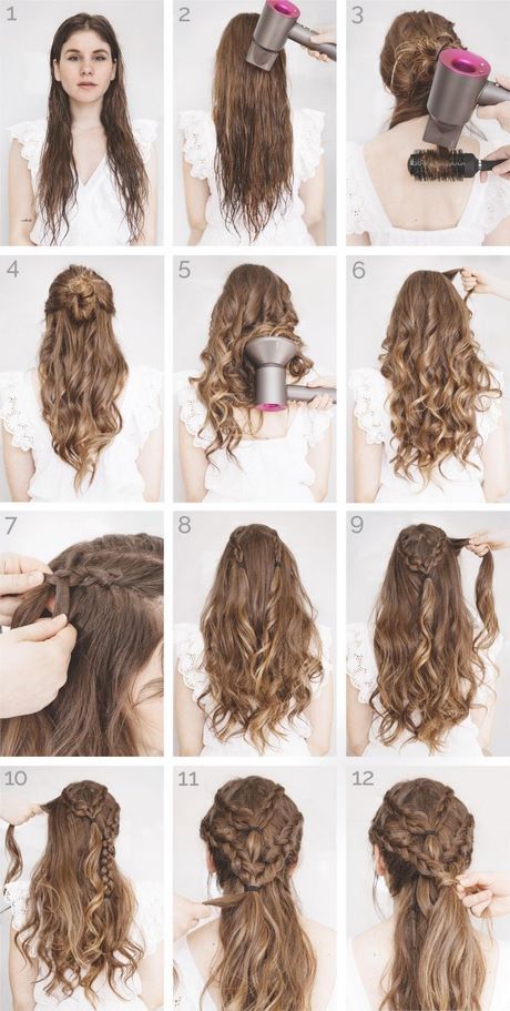 Cheveux bouclés attachés