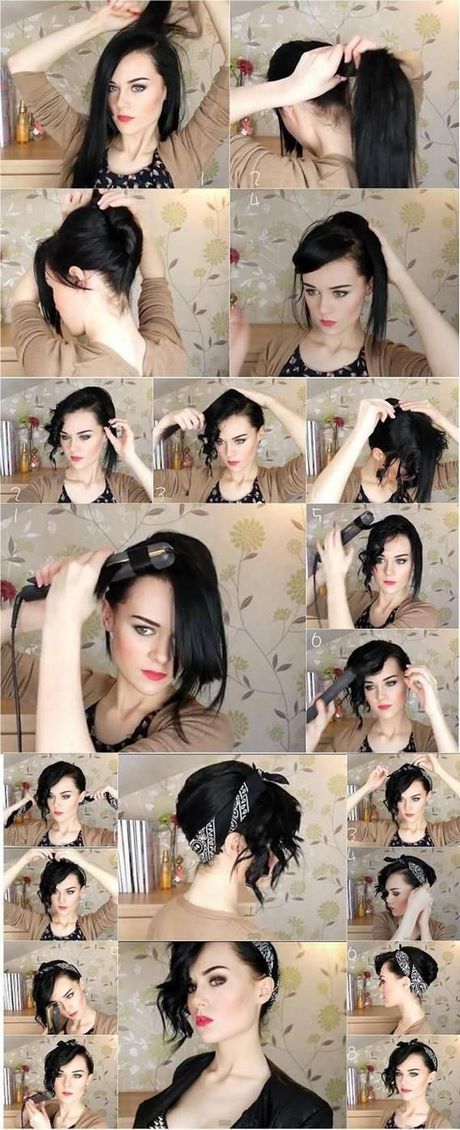 Coiffure pin up cheveux long