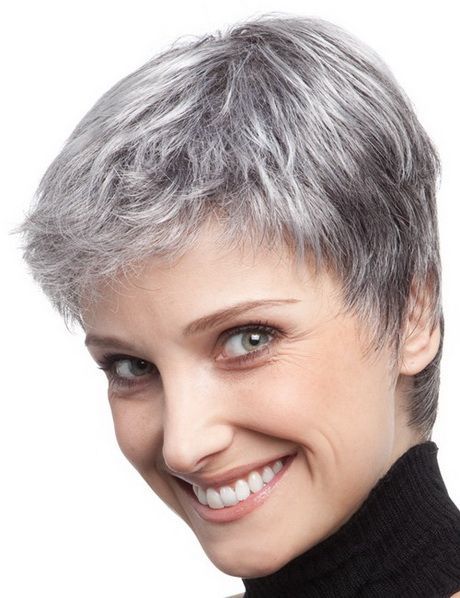 Coupe courte grise femme