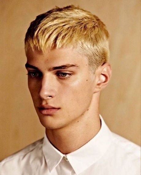 Coupe de cheveux homme court blond