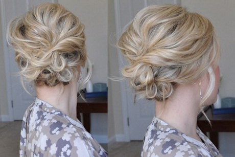 Chignon avec boucles