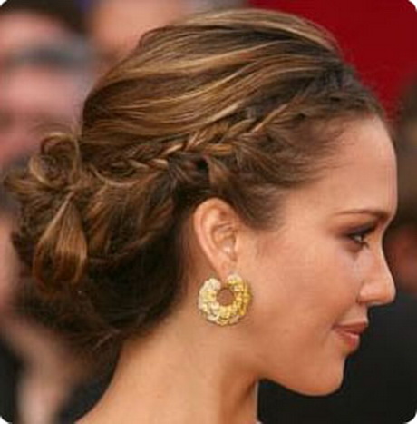 Chignon avec tresses