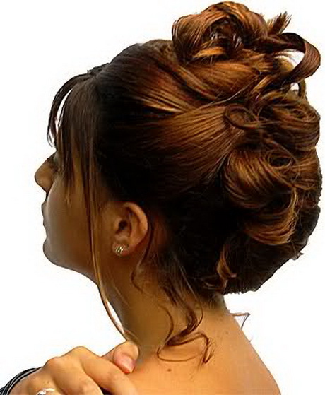 Chignon cheveux mi long dégradé