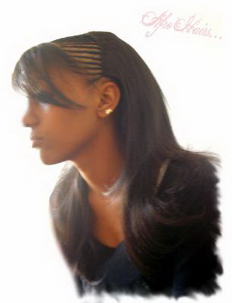 Coiffure afro tissage