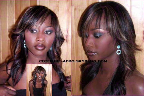 Coiffure afro tissage