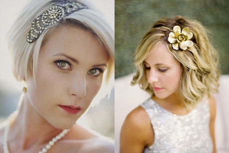 Coiffure cheveux court mariage