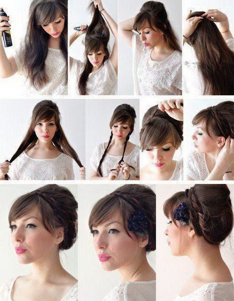 Coiffure chic cheveux long