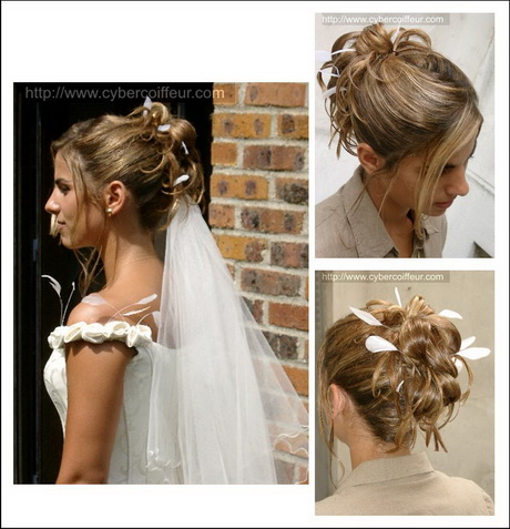 Coiffure de mariage avec voile