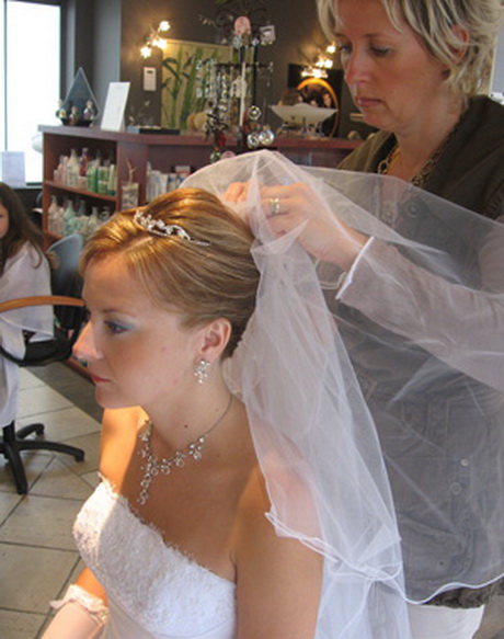 Coiffure de mariage avec voile