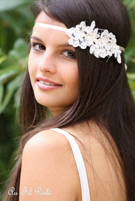 Coiffure mariage avec bandeau