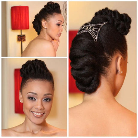 Coiffure mariage black