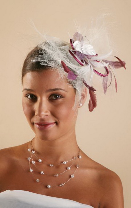 Coiffure mariage chapeau