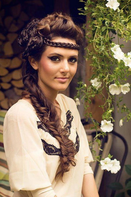 Coiffure pour mariage avec tresse