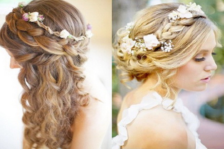 Idée coiffure mariage cheveux mi long