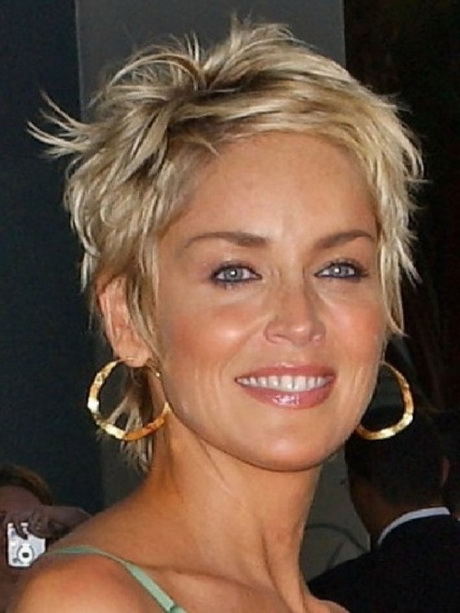 Sharon stone cheveux courts