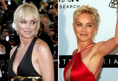 Sharon stone cheveux courts