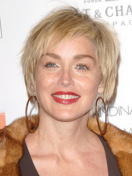 Sharon stone cheveux courts