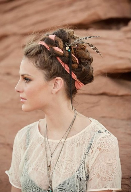 Chignon bohème mariage