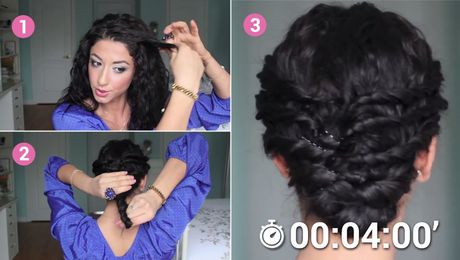 Chignon pour cheveux bouclés