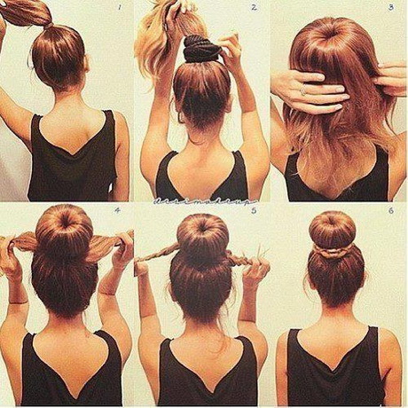 Coiffure chignon donut