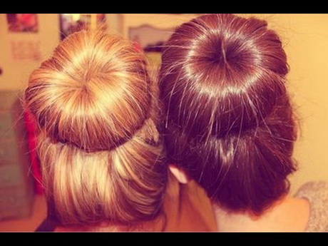 Coiffure chignon donut