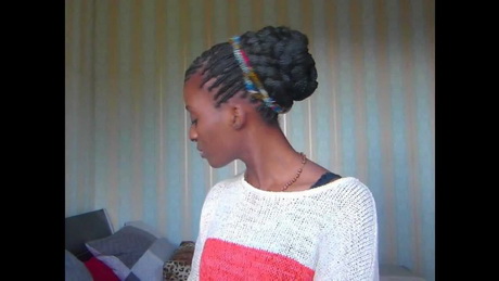 Coiffure tresse africaine chignon