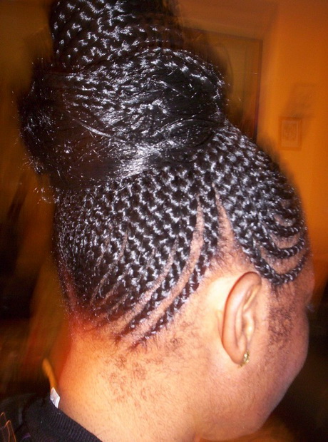 Coiffure tresse africaine chignon