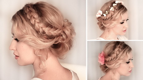 Coiffure mi long chignon