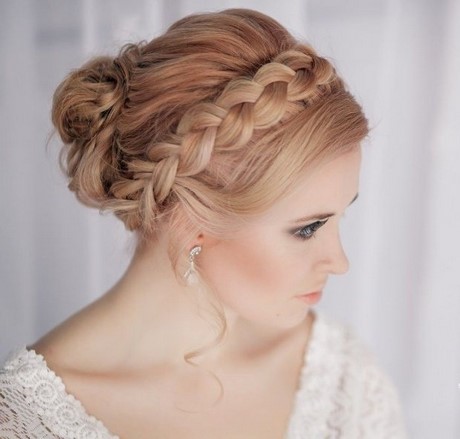 Coiffure avec tresse mariage